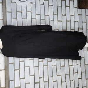 • NWT J. Jill Ponte Knit 3/4 Bell Sleeve Shift Dress Sz Small Black With Pockets